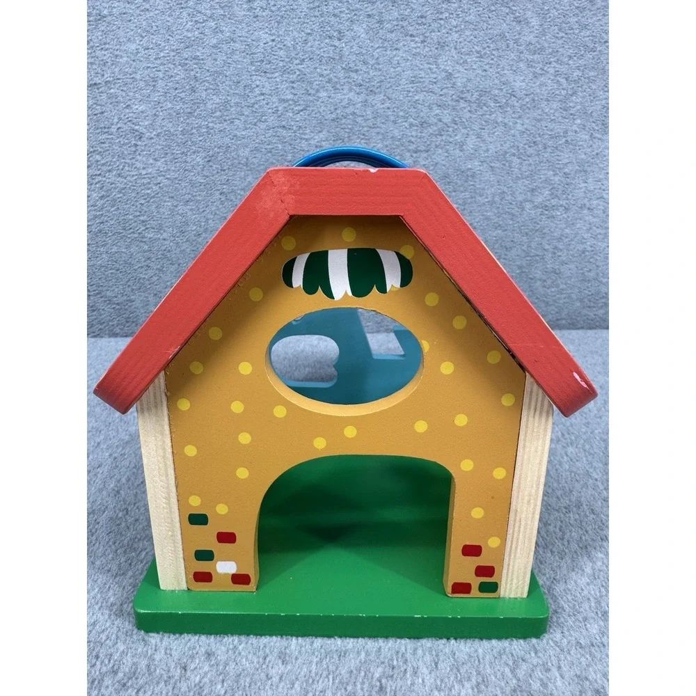 Wooden Shape Sorter House Bead Maze Activity Cube Numbers‎ ABC Blocks